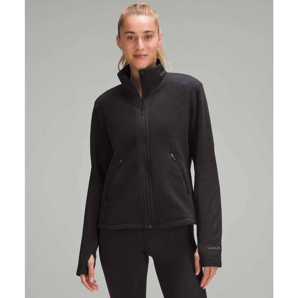 LULULEMON Fleece-Lined Running Jacket Size 6 Black - Picture 2 of 10